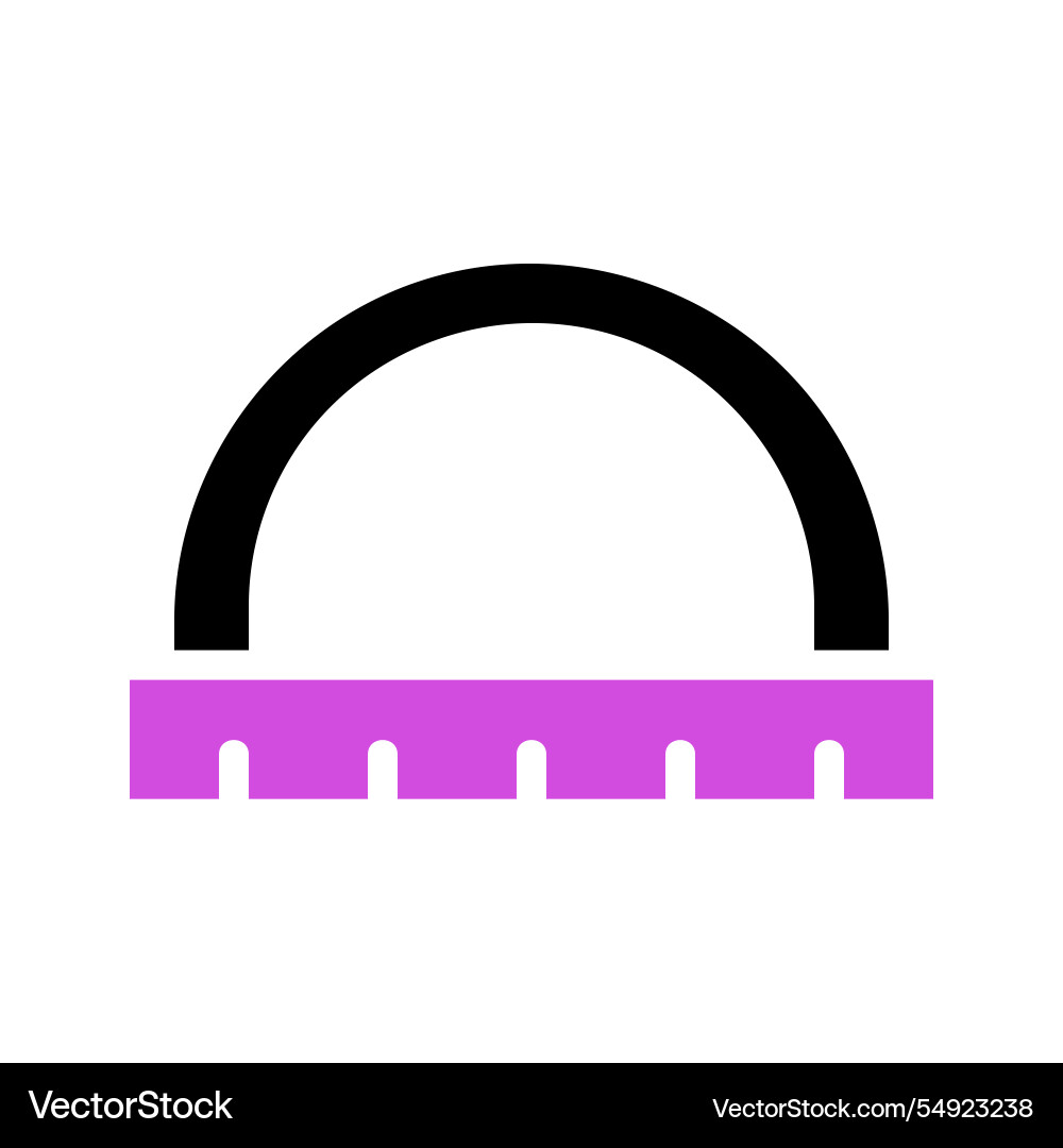 Protractor icon measuring tool for angles Vector Image