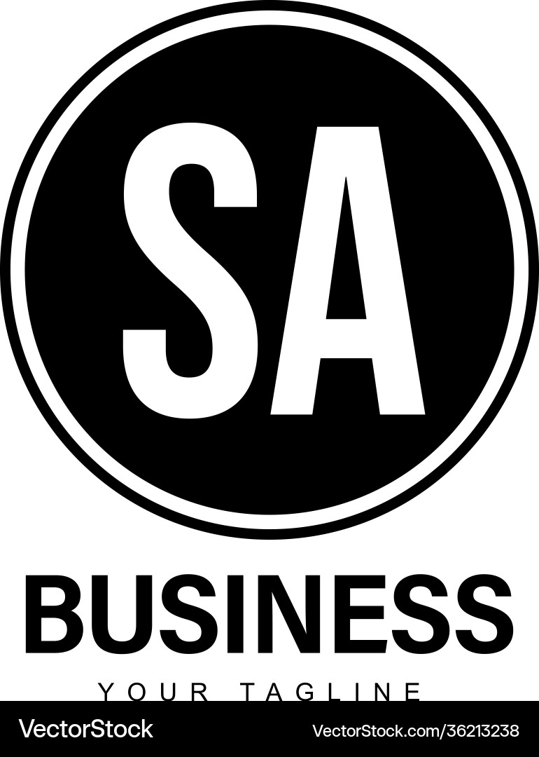 Sa initial a logo design with abstract style Sa initial a logo design with abstract style Vector Image