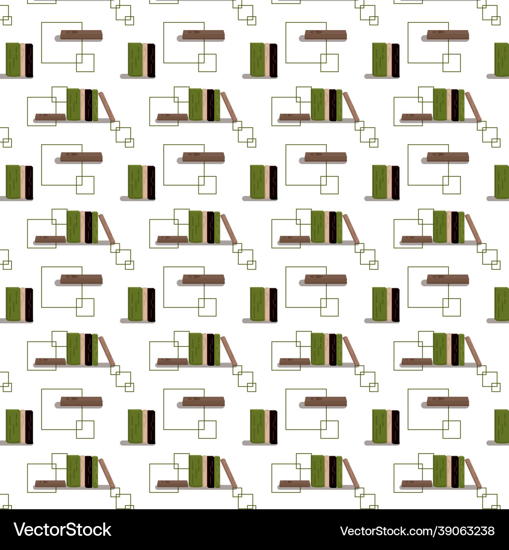 Seamless pattern from stack of books in blurred Seamless pattern from stack of books in blurred Vector Image