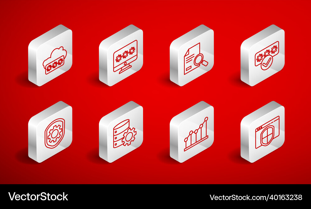 Set line browser with shield monitor password Set line browser with shield monitor password vector image