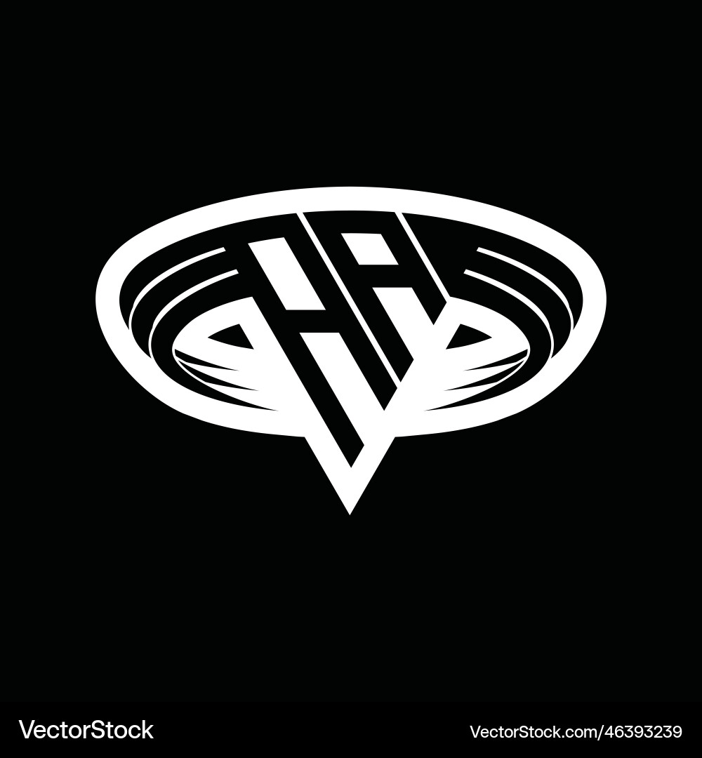 Aa logo monogram with triangle shape slice Aa logo monogram with triangle shape slice Vector Image