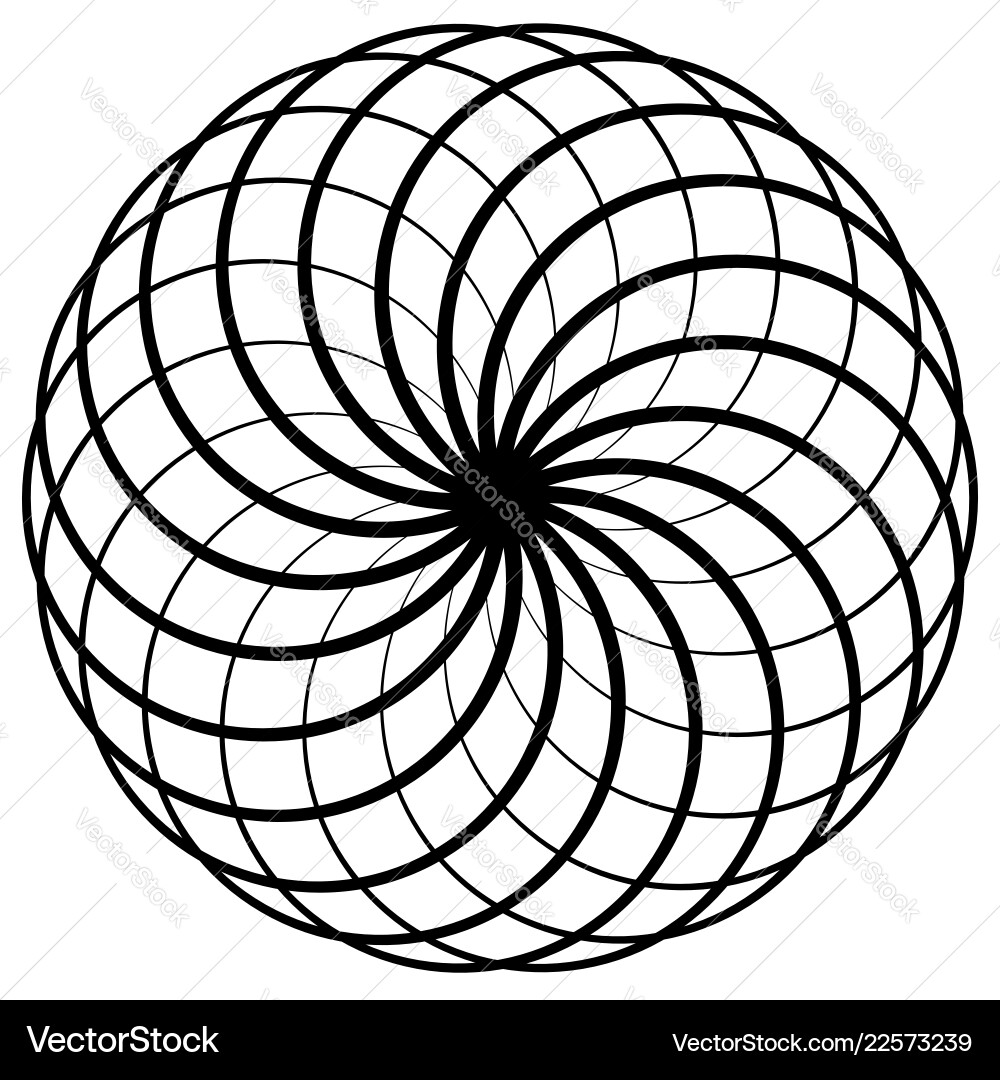 Abstract circular spirograph pattern on white art Abstract circular spirograph pattern on white art vector image