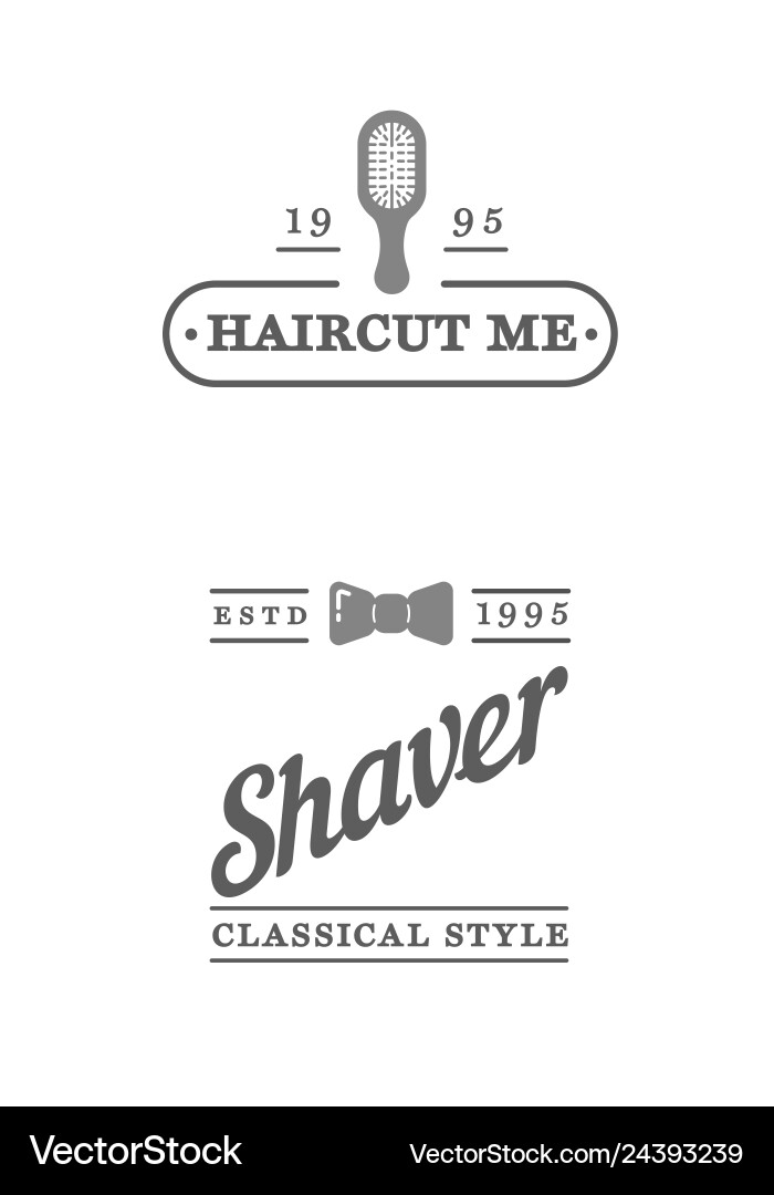 Barber shop vintage design logo template Barber shop vintage design logo template vector image
