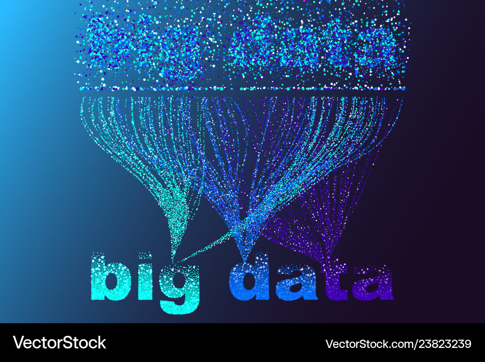 Big Data Network Flow vector image