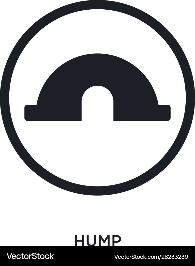Black hump isolated icon simple element from vector image