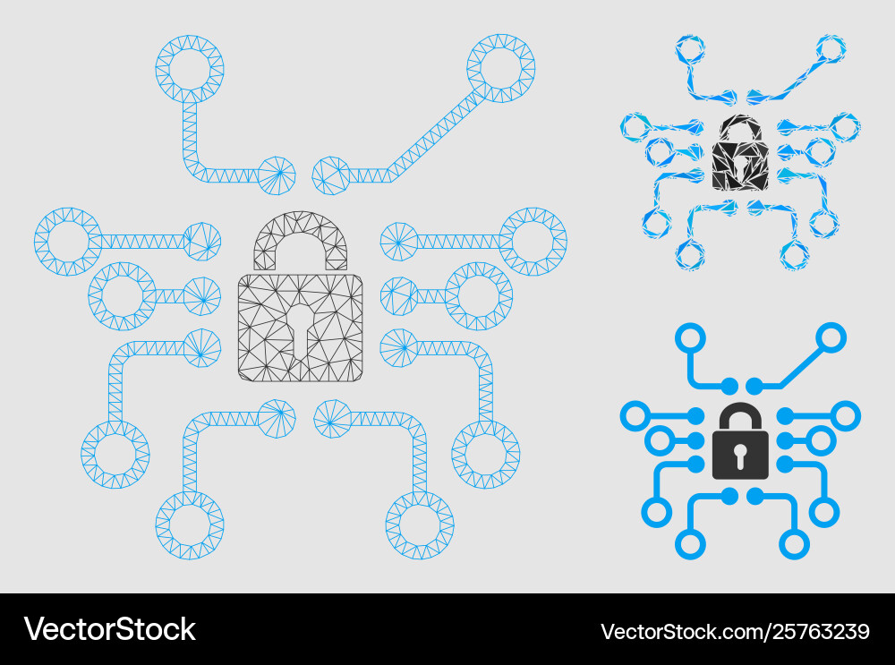 Cryptography mesh 2d model and triangle Cryptography mesh 2d model and triangle vector image