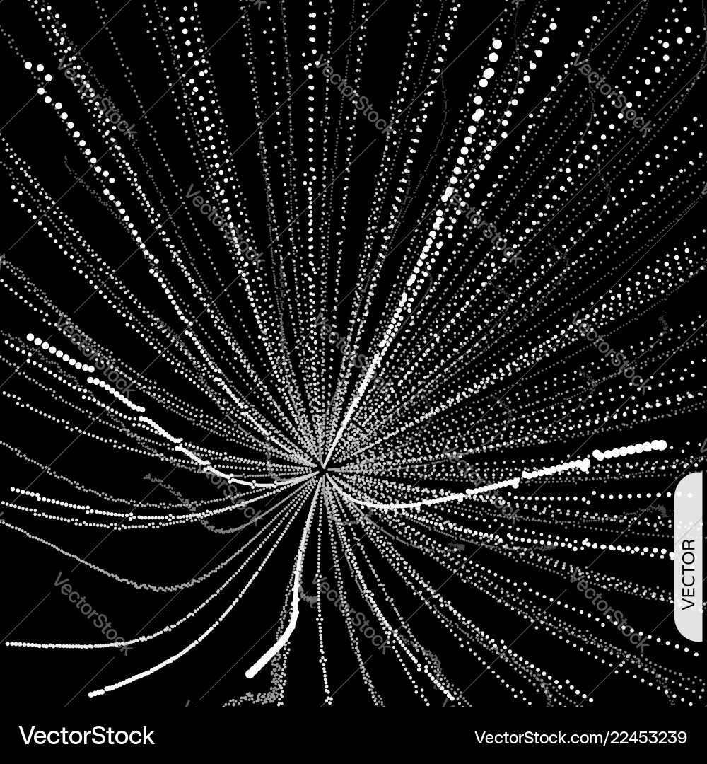 Dynamisches Teilchenarray - Sci-Fi Hintergrund Vektorbild