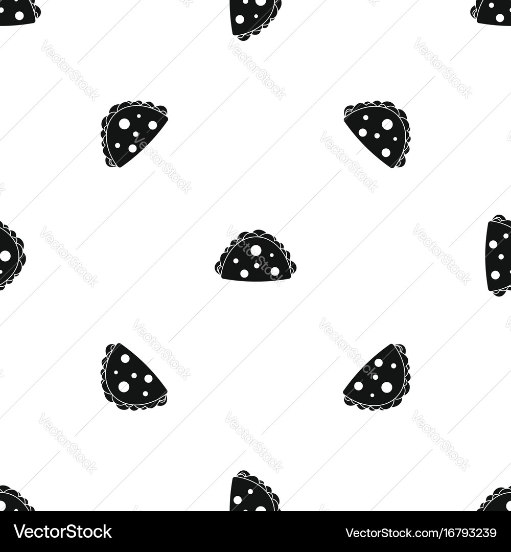 Empanada cheburek or calzone pattern seamless vector image