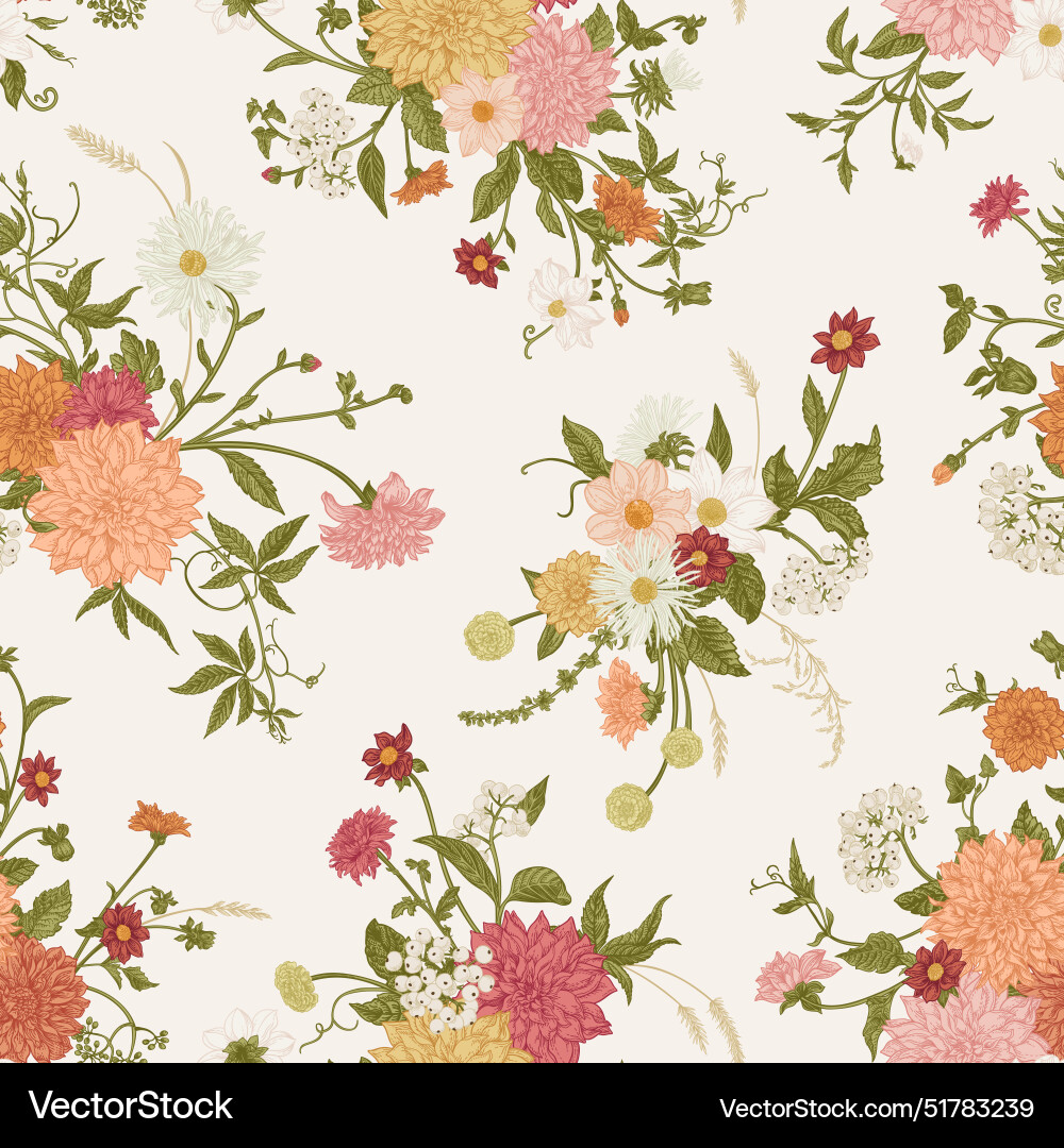 Floral Seamless Pattern Vector Image