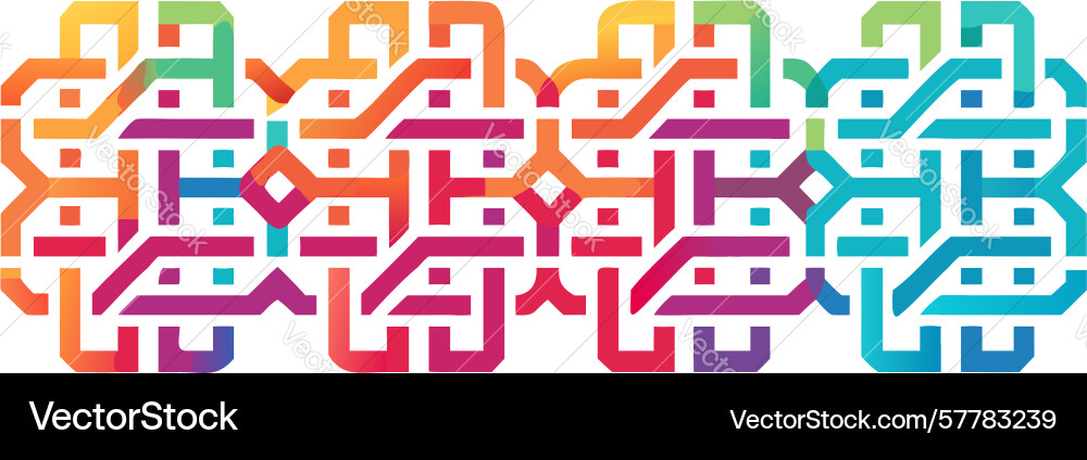 Intricate abstract geometric pattern a colorful Vector Image