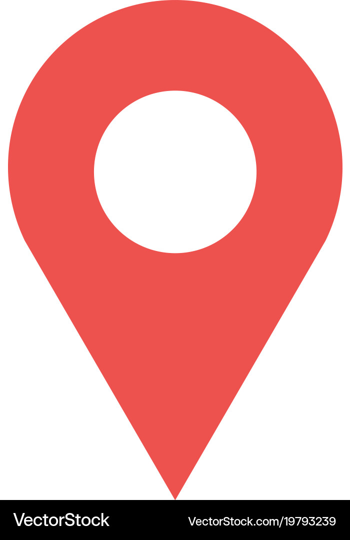 Pin pointer isolated icon Vector Image