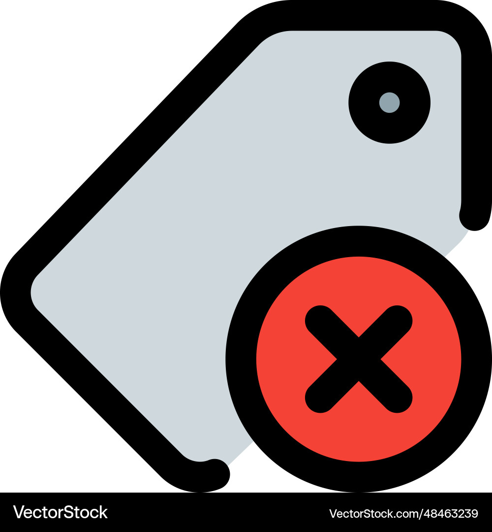 Removing the price tag from a product vector image
