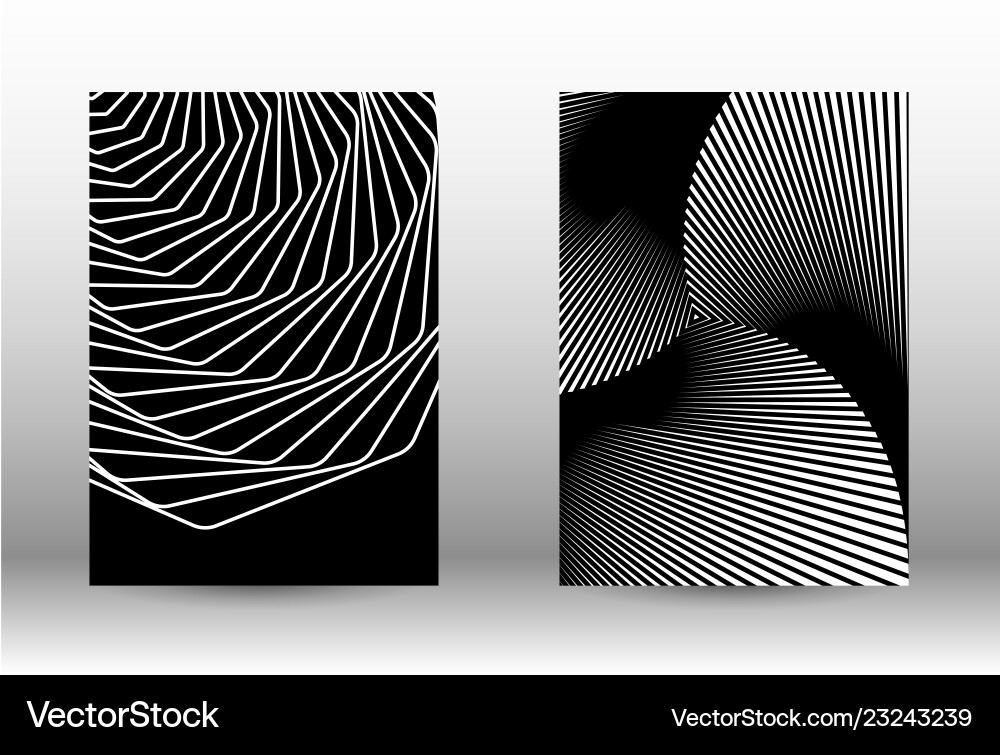 Set of abstract patterns with distorted lines Set of abstract patterns with distorted lines vector image