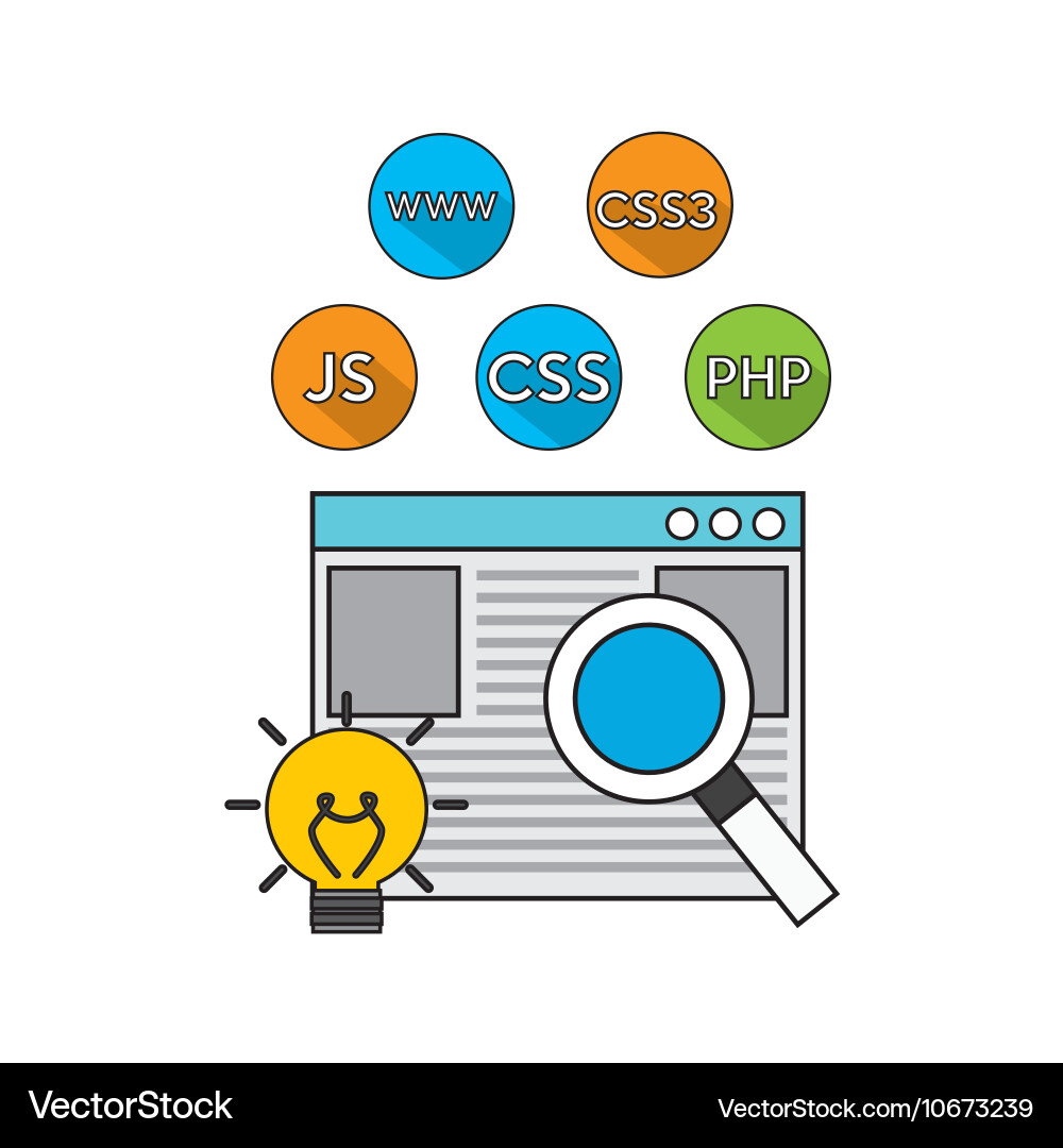 Software Programmiersprache Icons vektorbild