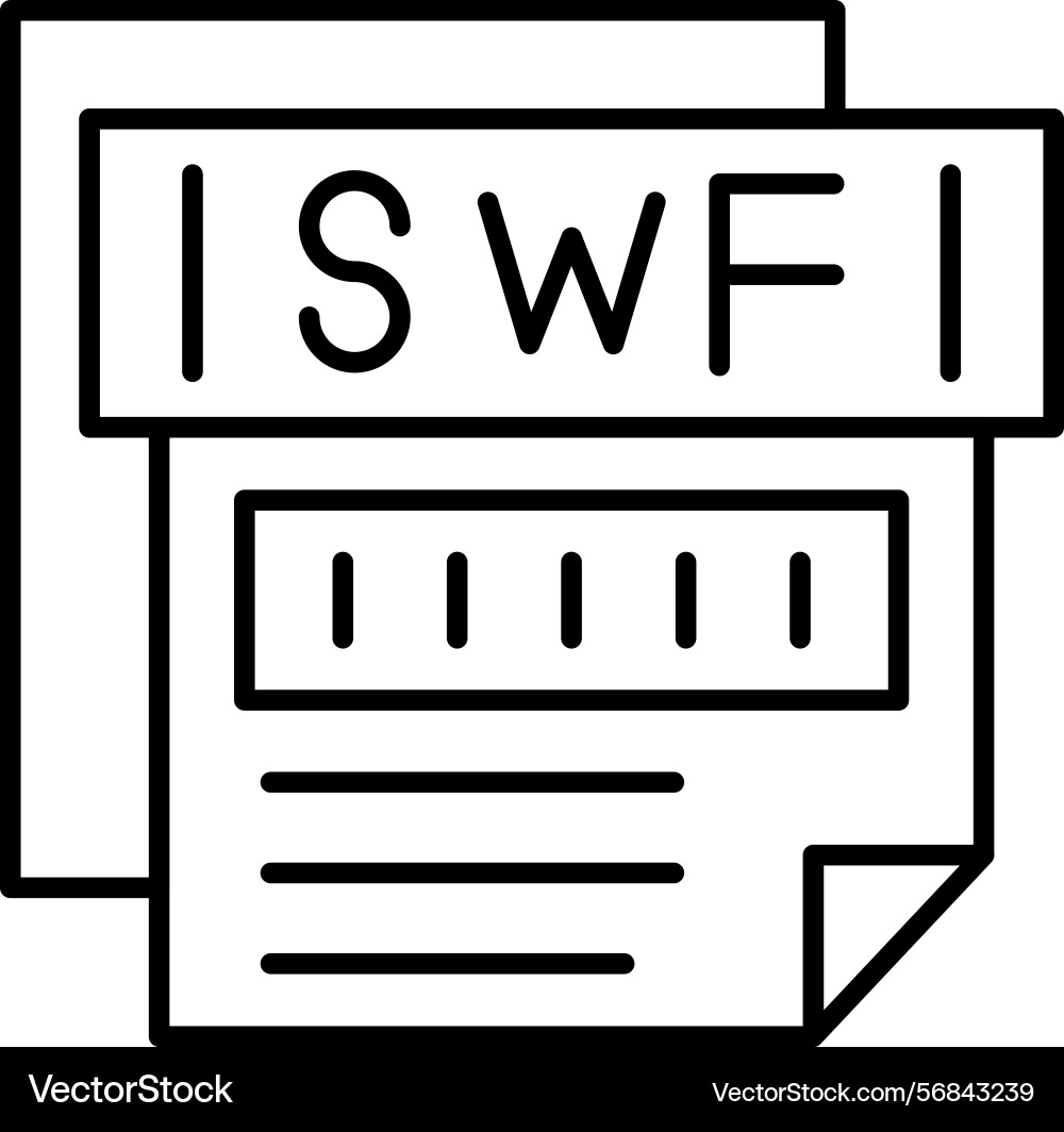 Swf icon vector image