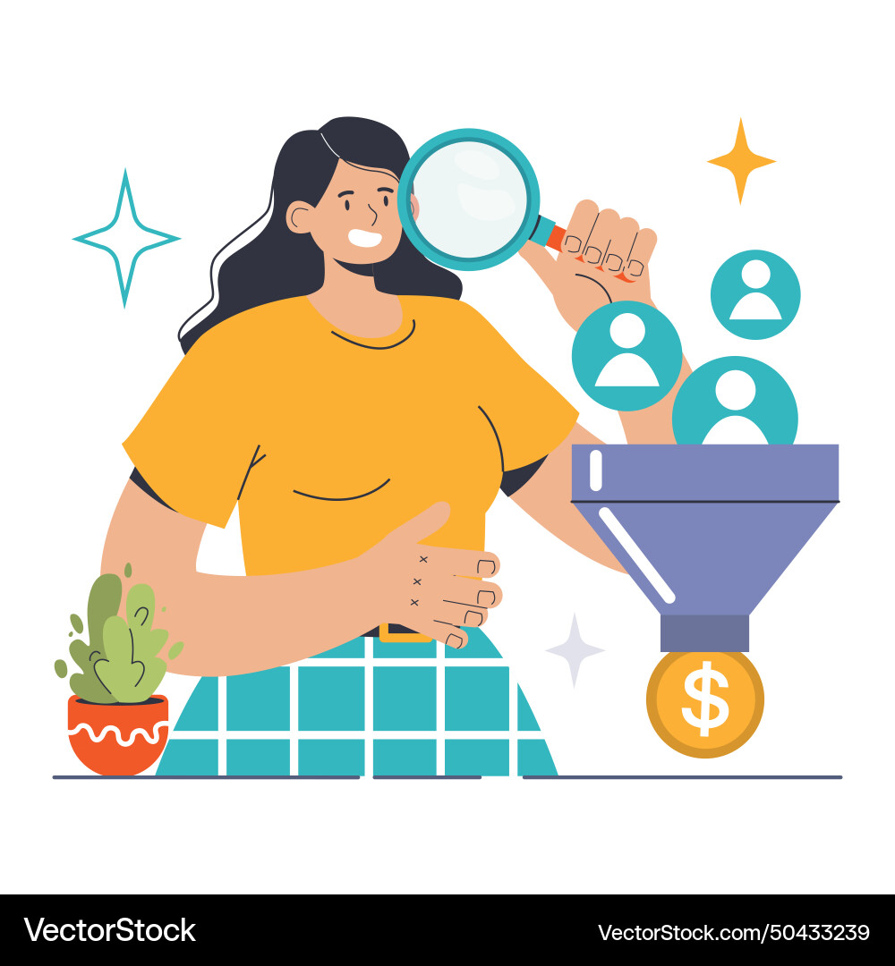 Website analysis conversion rate and traffic Vector Image
