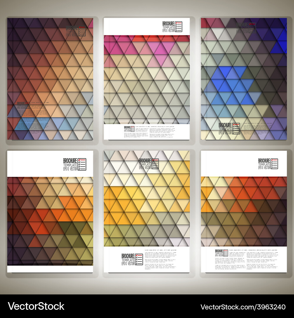 Abstract colored backgrounds triangle design Vector Image