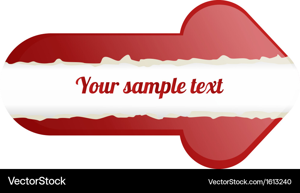 Abstract red arrow with place for text Vector Image