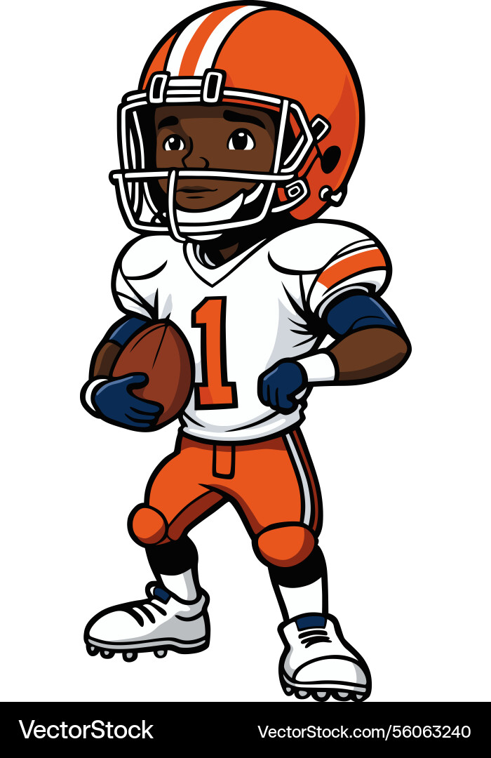 American Football Player in Action vector image