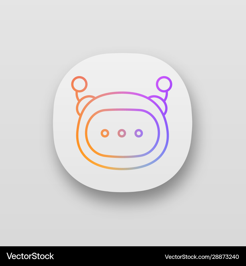 Chatbot message app icon Vector Image