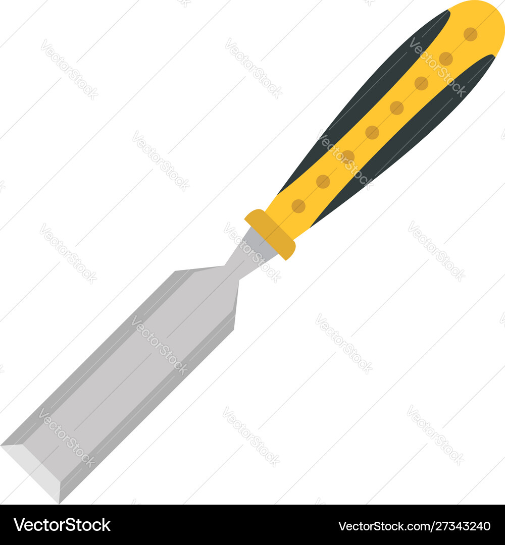 Chisel tool icon flat style Chisel tool icon flat style vector image