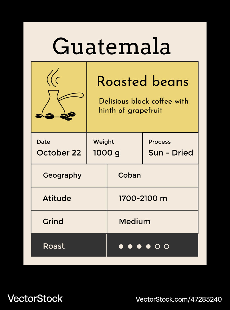 Coffee label mockup food package cover design Coffee label mockup food package cover design Vector Image