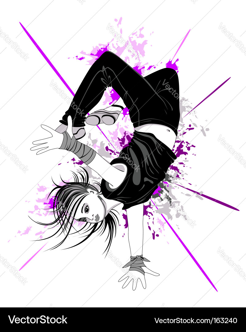 Dynamic Breakdancer Vector Image