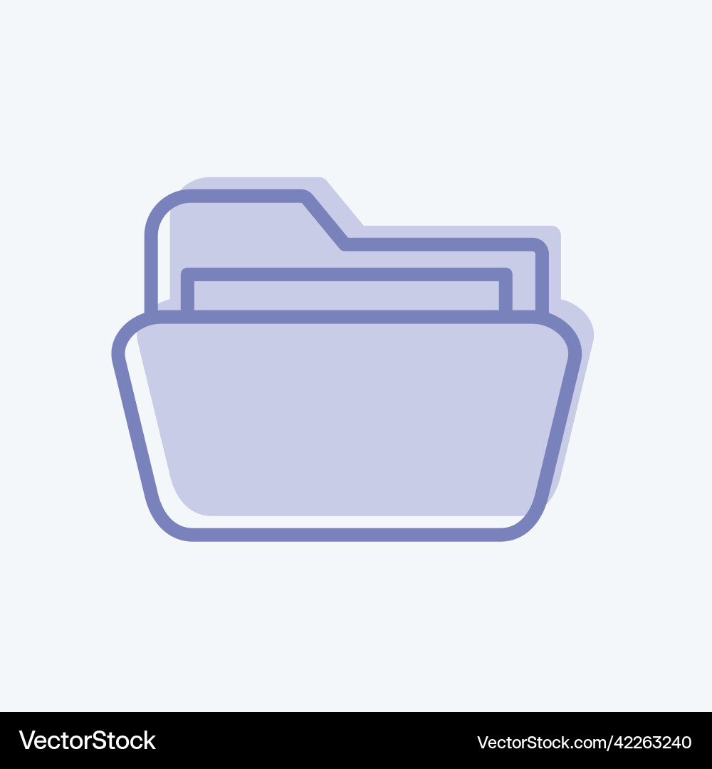 Icon folder 2 suitable for web interface symbol Icon folder 2 suitable for web interface symbol vector image