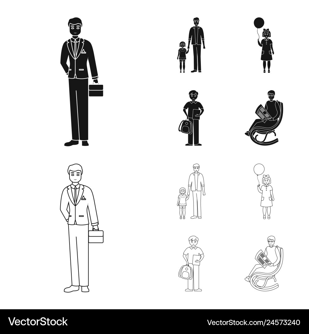 Isolated object of character and avatar logo vector image