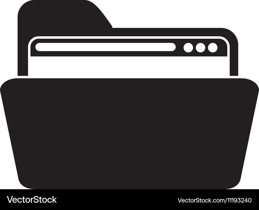 Isolated website inside file design Vector Image