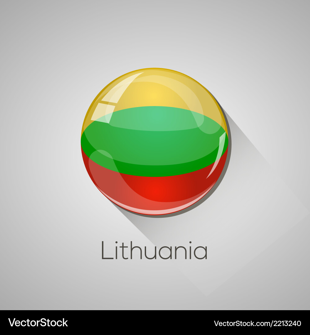 Lithuanian Flag Buttons Vector Image