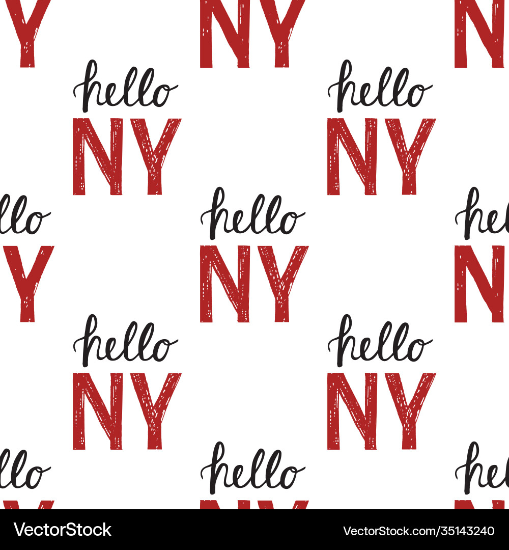 Nahtloses Muster mit Vintage Zitat hello ny new Nahtloses Muster mit Vintage Zitat hello ny new vektorbild