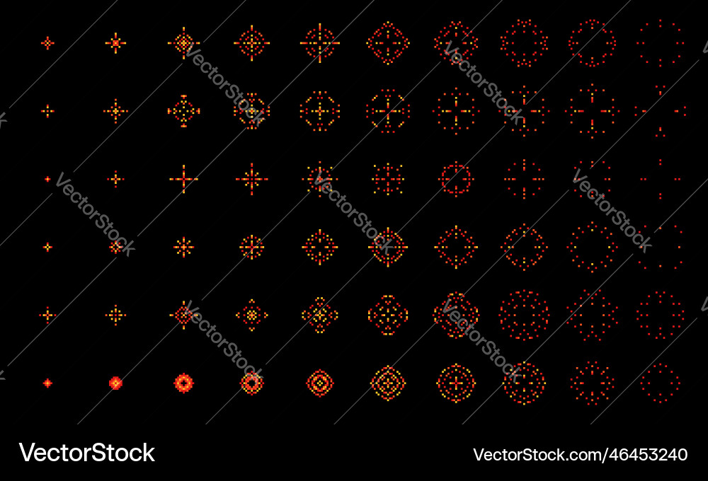 Pixel Explosion Burst Animation Vector Image