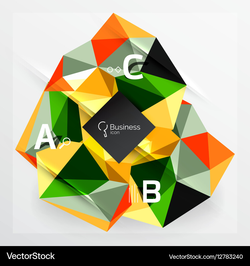 Polygonal triangle abstract background vector image
