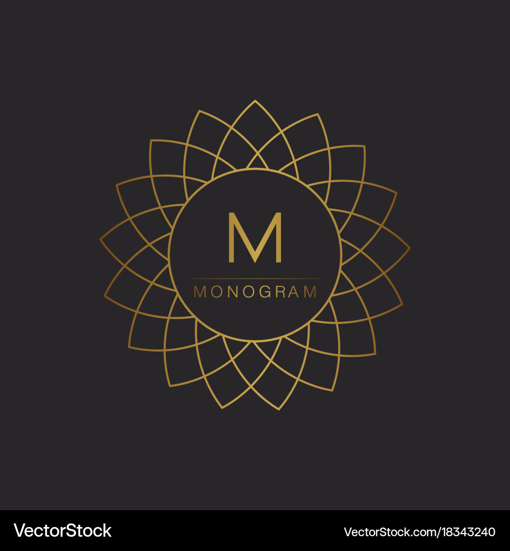 Set of simple and graceful monogram design vector image