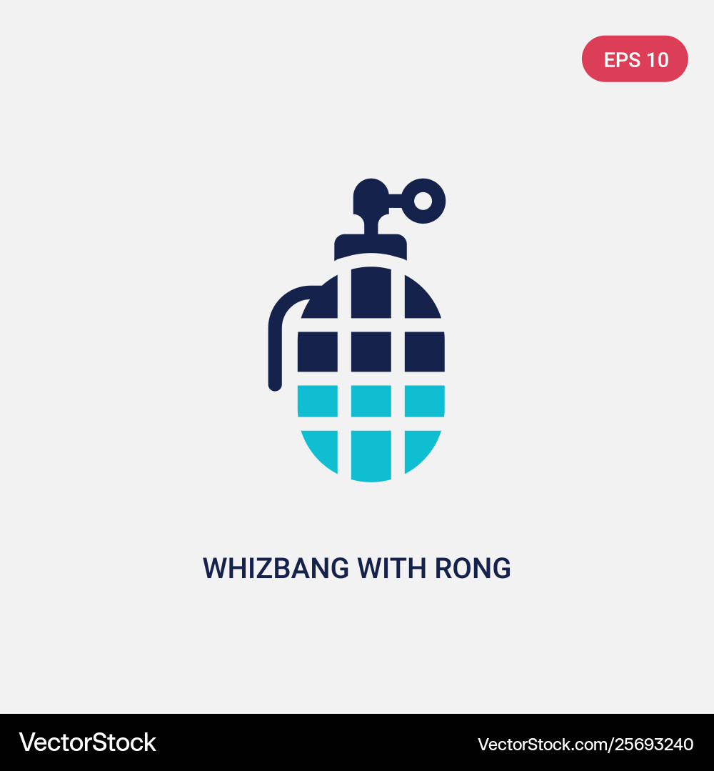 Two color whizbang with rong icon from army vector image
