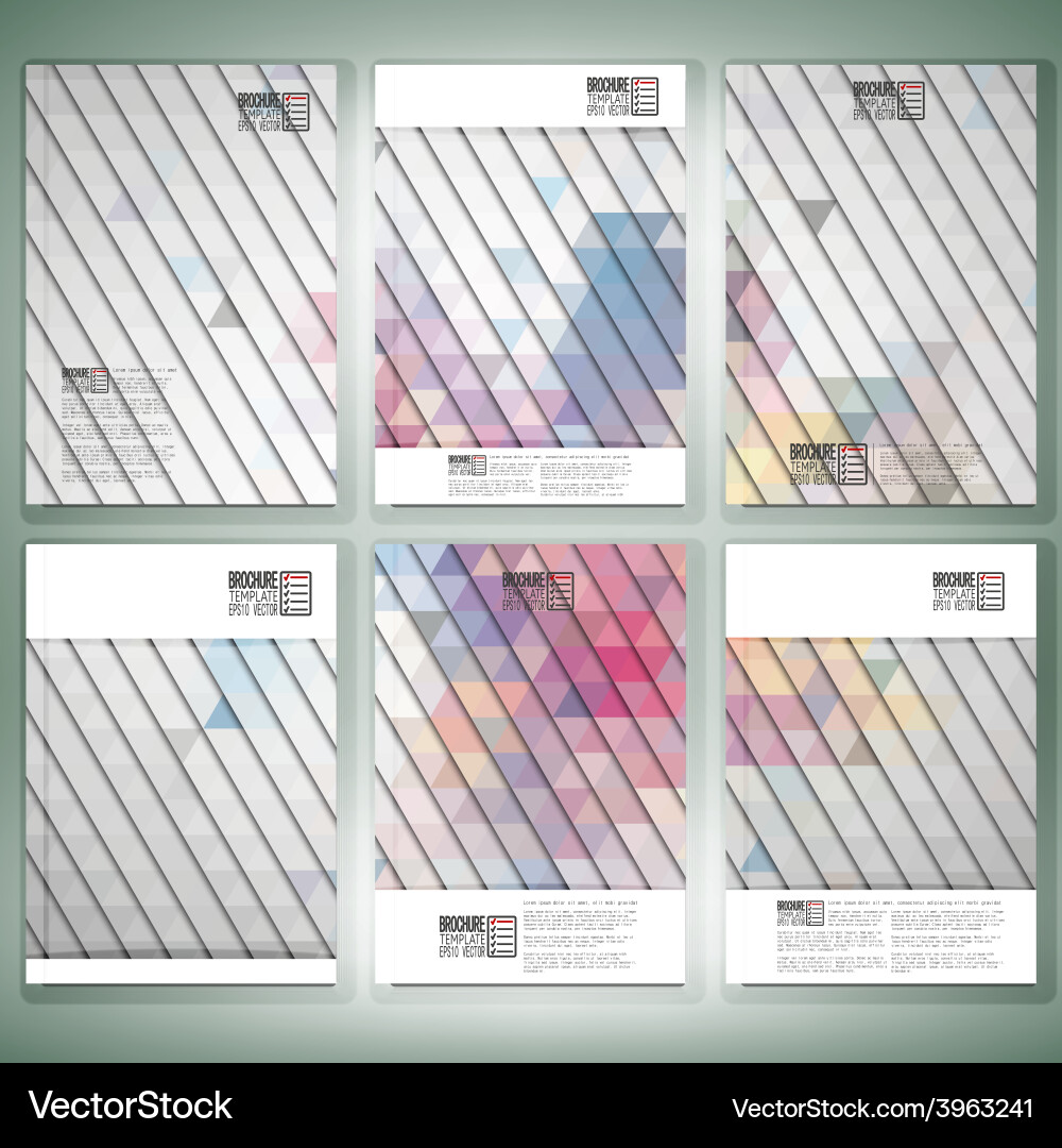 Abstract colored backgrounds triangle design Vector Image