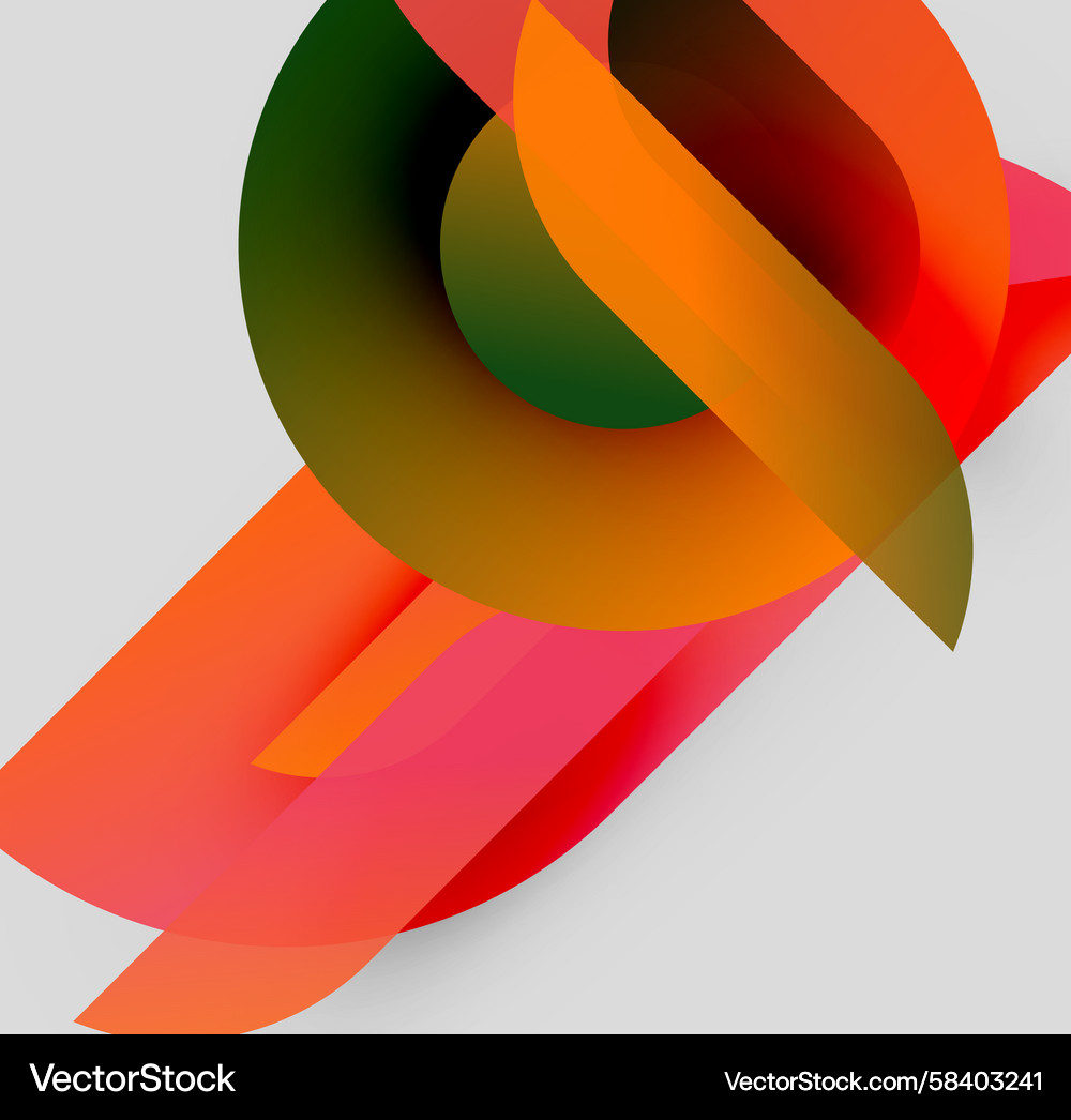 Abstract composition featuring overlapping Abstract composition featuring overlapping Vector Image