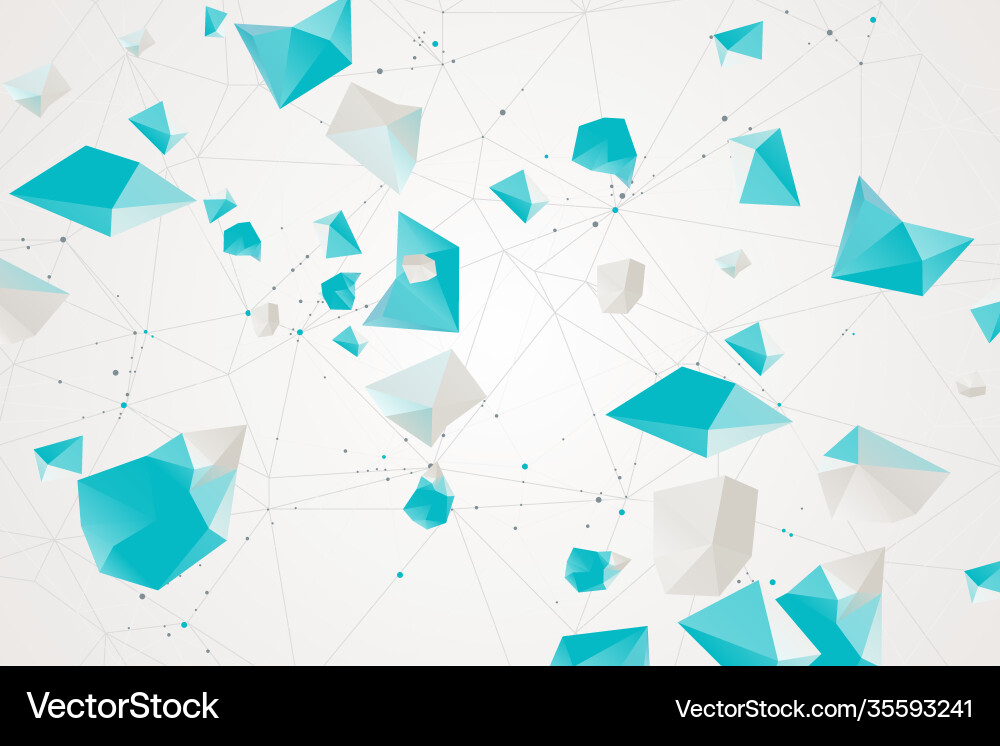 Abstract polygonal background with connecting vector image