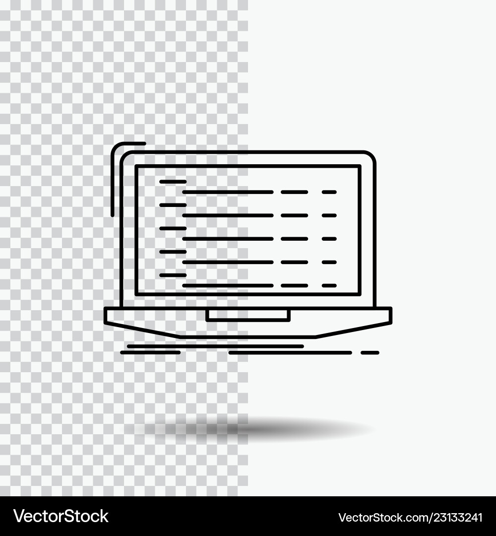 Api app kodierende Entwickler-Laptop-Line-Symbol Api app kodierende Entwickler-Laptop-Line-Symbol vektorbild