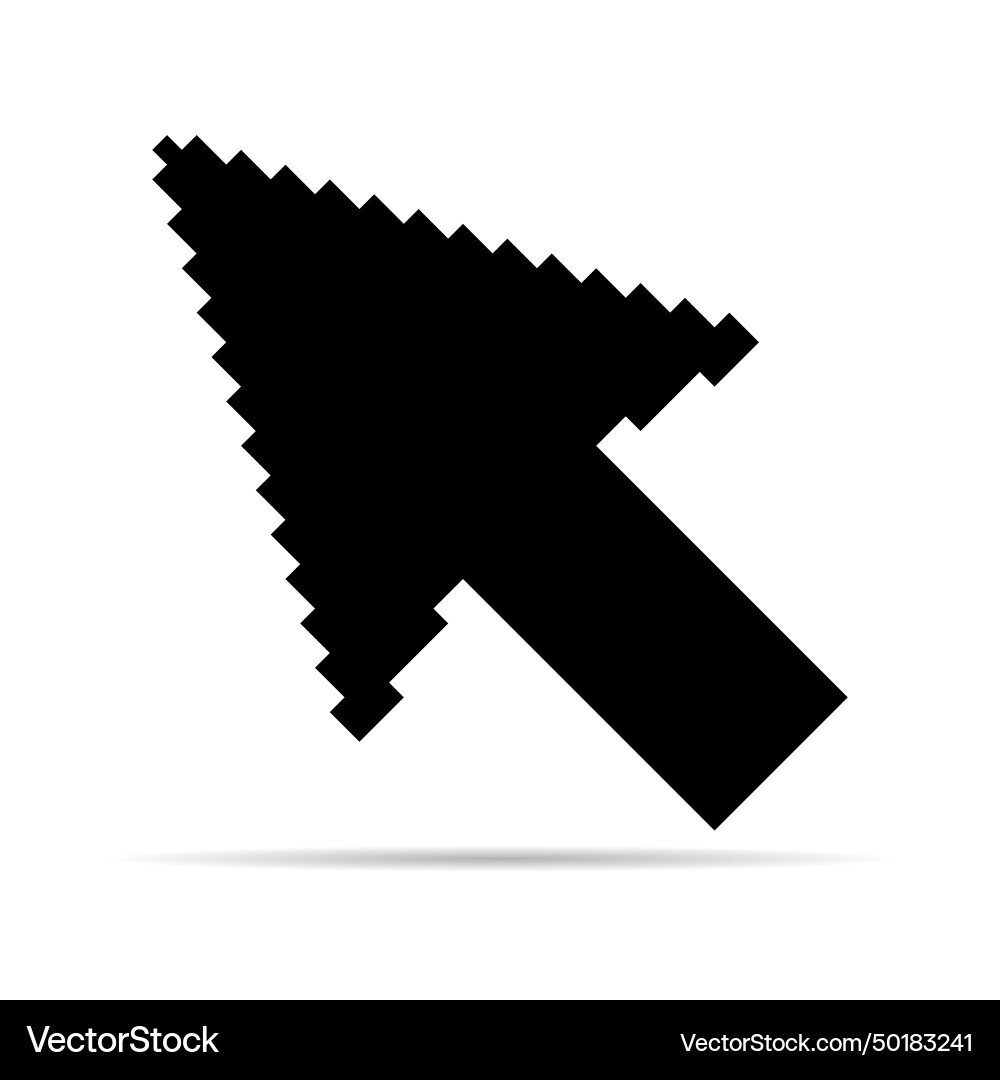 Arrow pixel icon shadow web cursor click mouse Arrow pixel icon shadow web cursor click mouse vector image