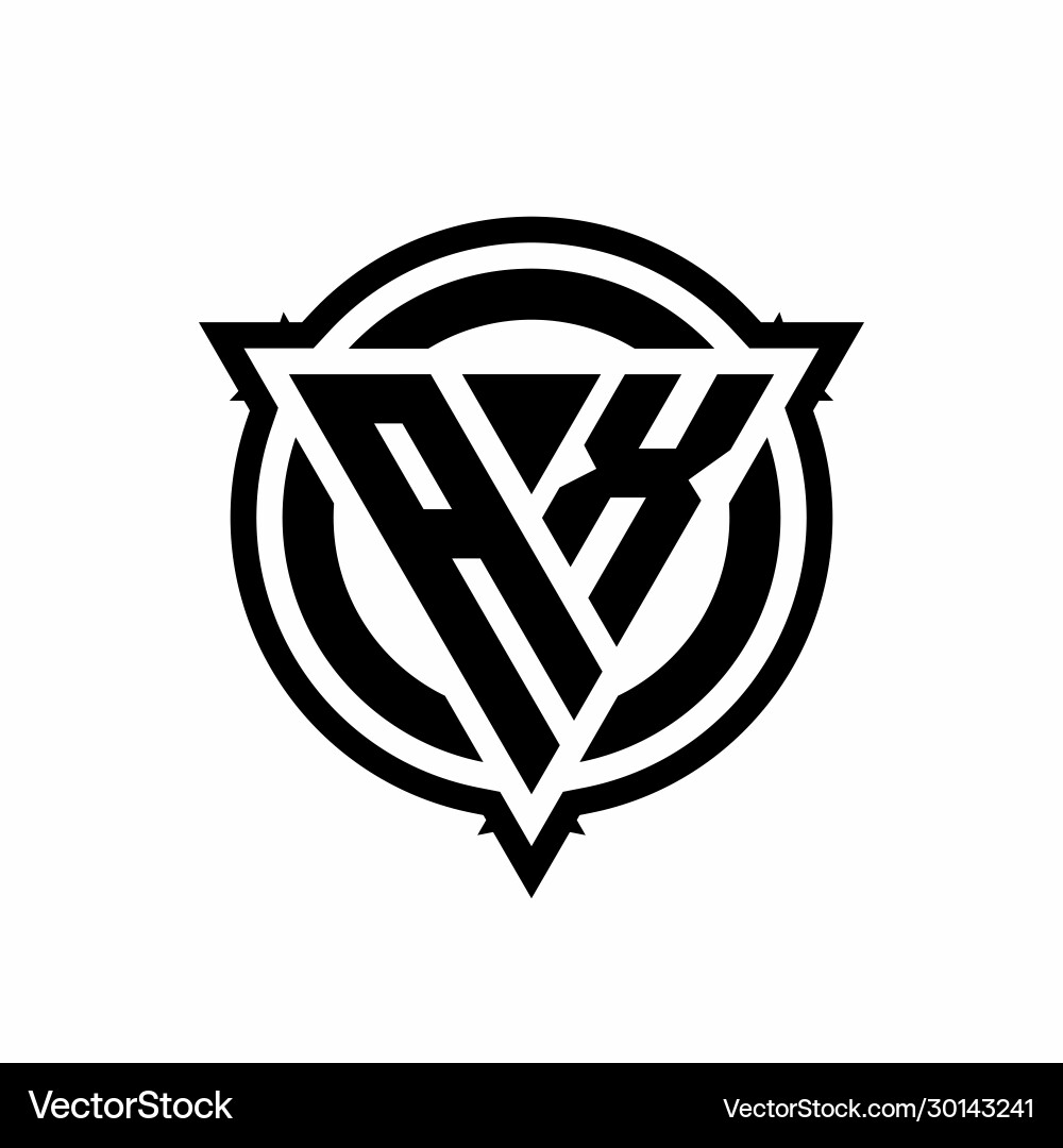 Ax logo with triangle shape and circle Vector Image