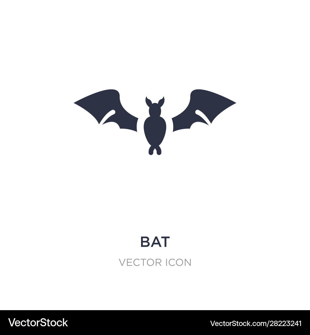Bat icon on white background simple element from vector image