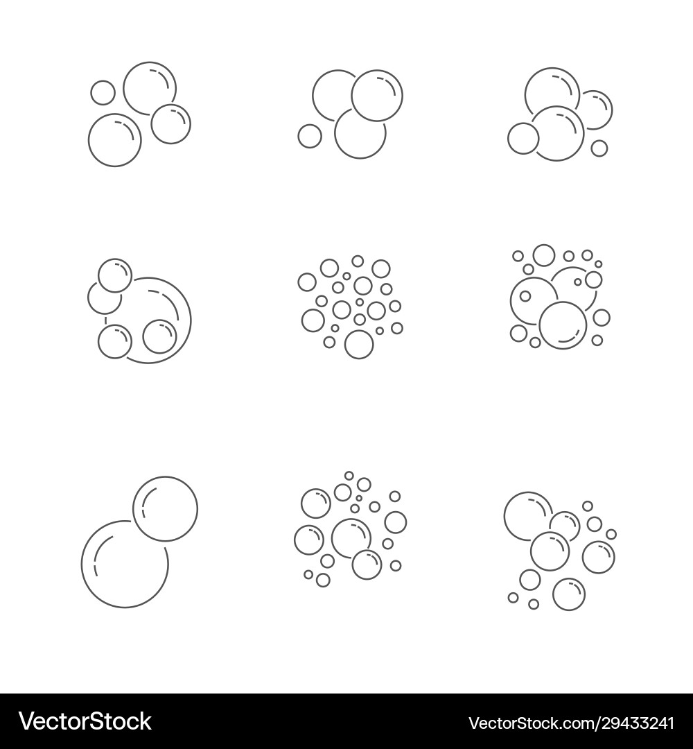 Bubble icons collection set Vector Image