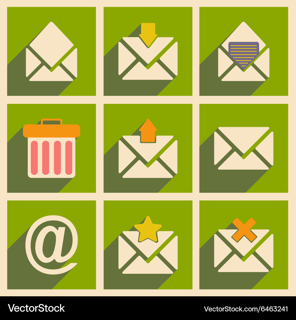Flat with shadow concept and mobile application Vector Image