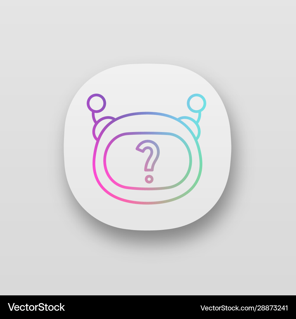 Help chatbot app icon vector image