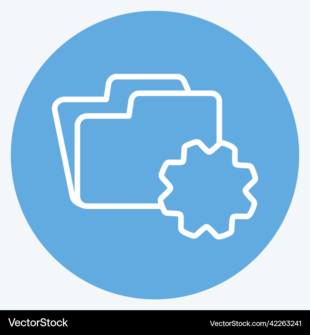 Icon folder settings suitable for programming vector image