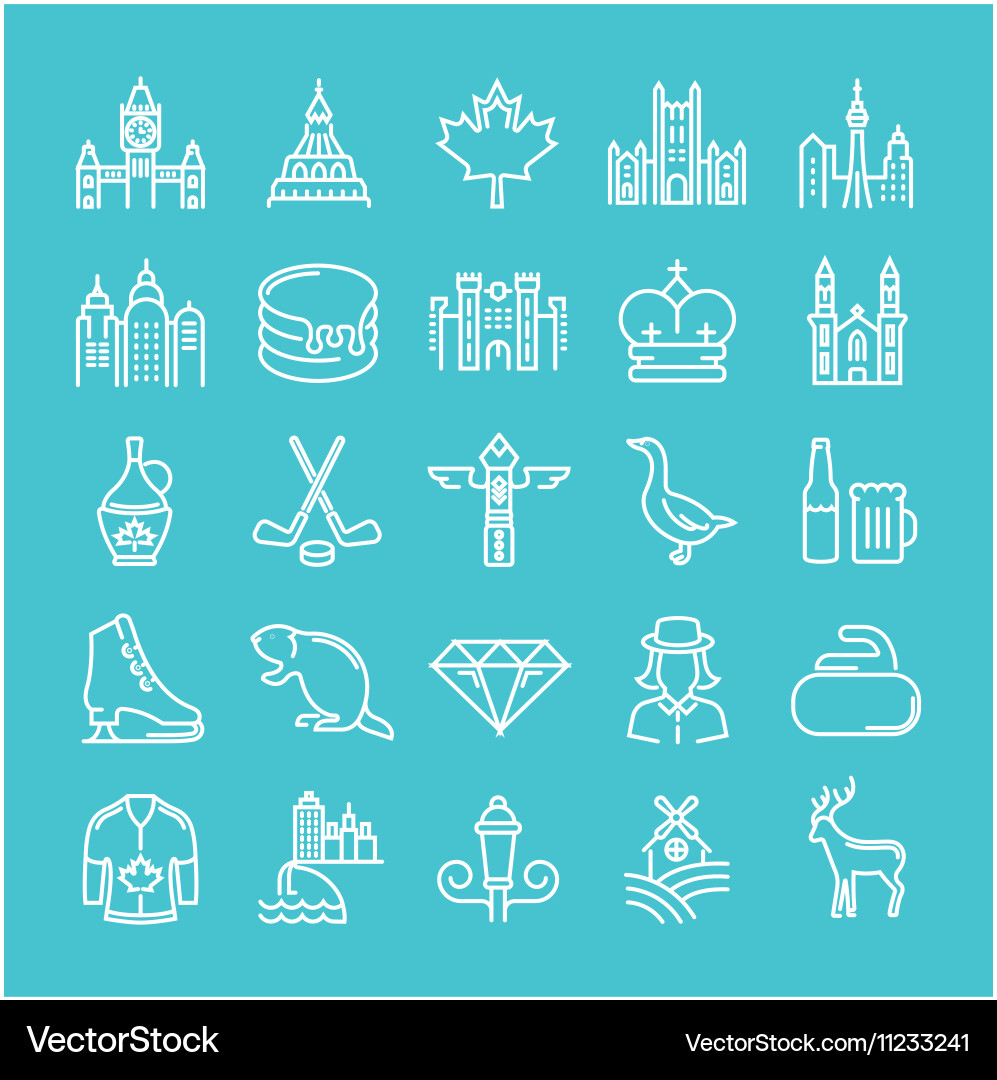 Ottawa line icons 6 2 Royalty Free Vector Image