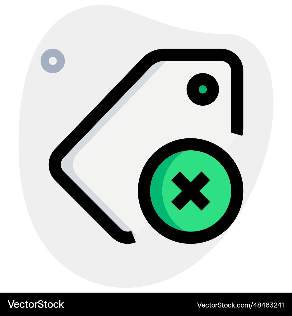 Removing the price tag from a product vector image
