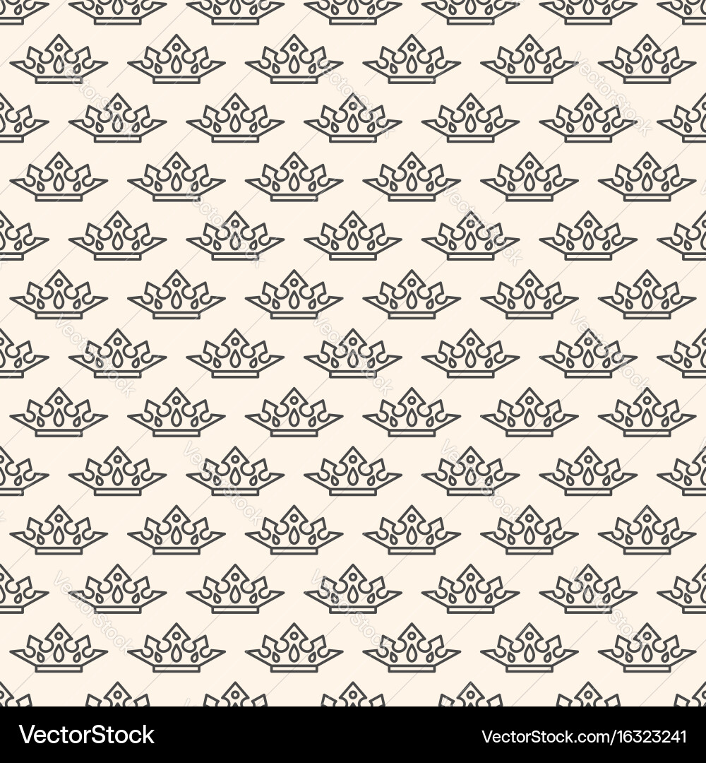 Seamless pattern with crown symbol Vector Image